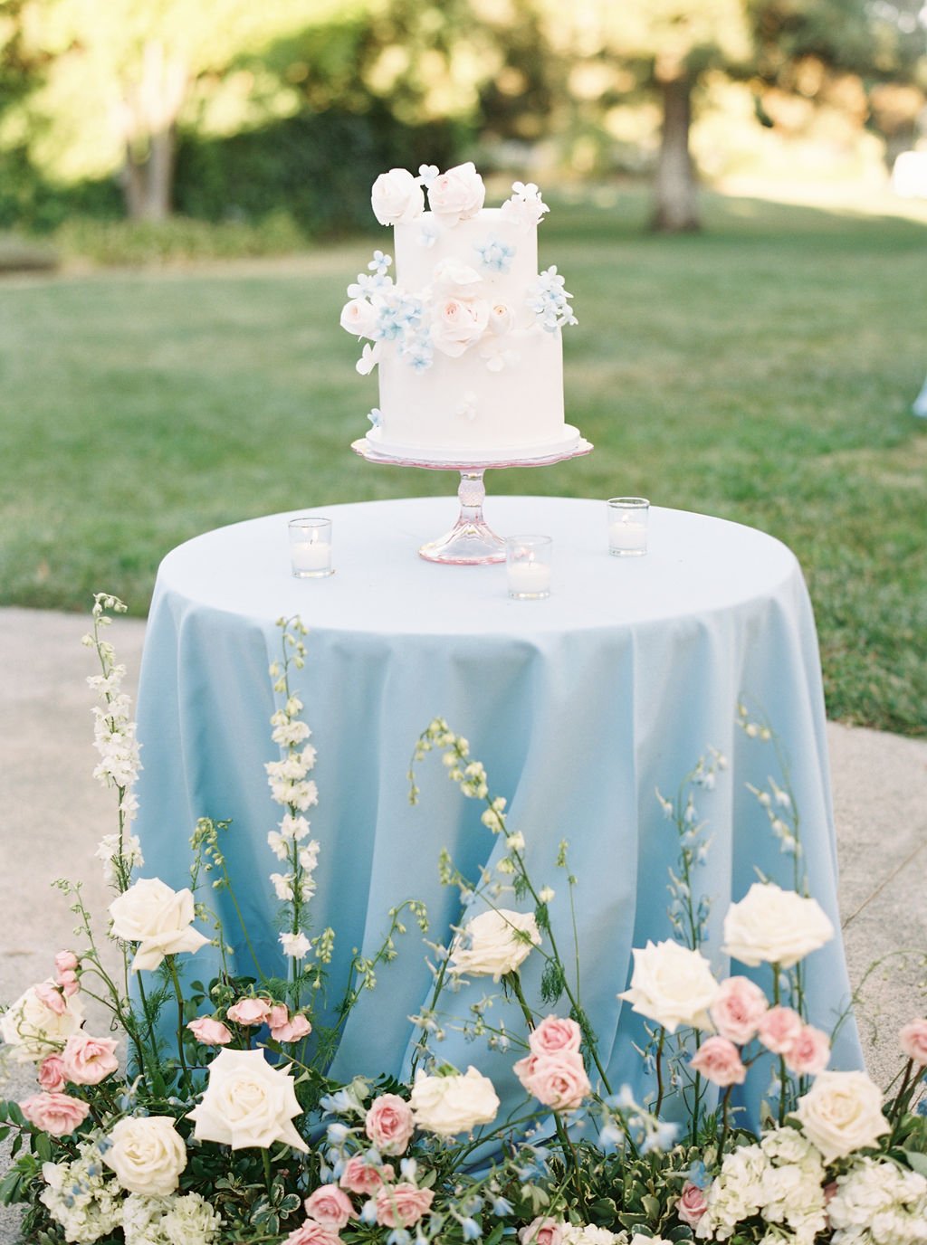  Wedding cake at French Garden Inspired Park Winters Wedding 