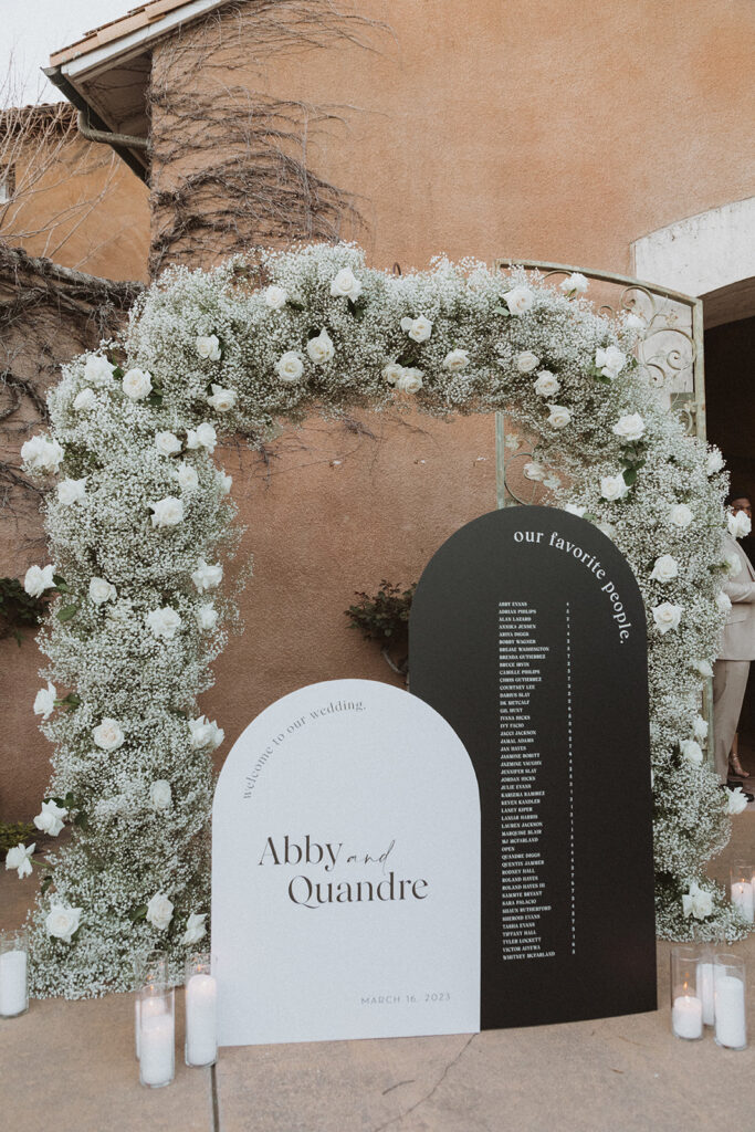 seating chart wedding signage 