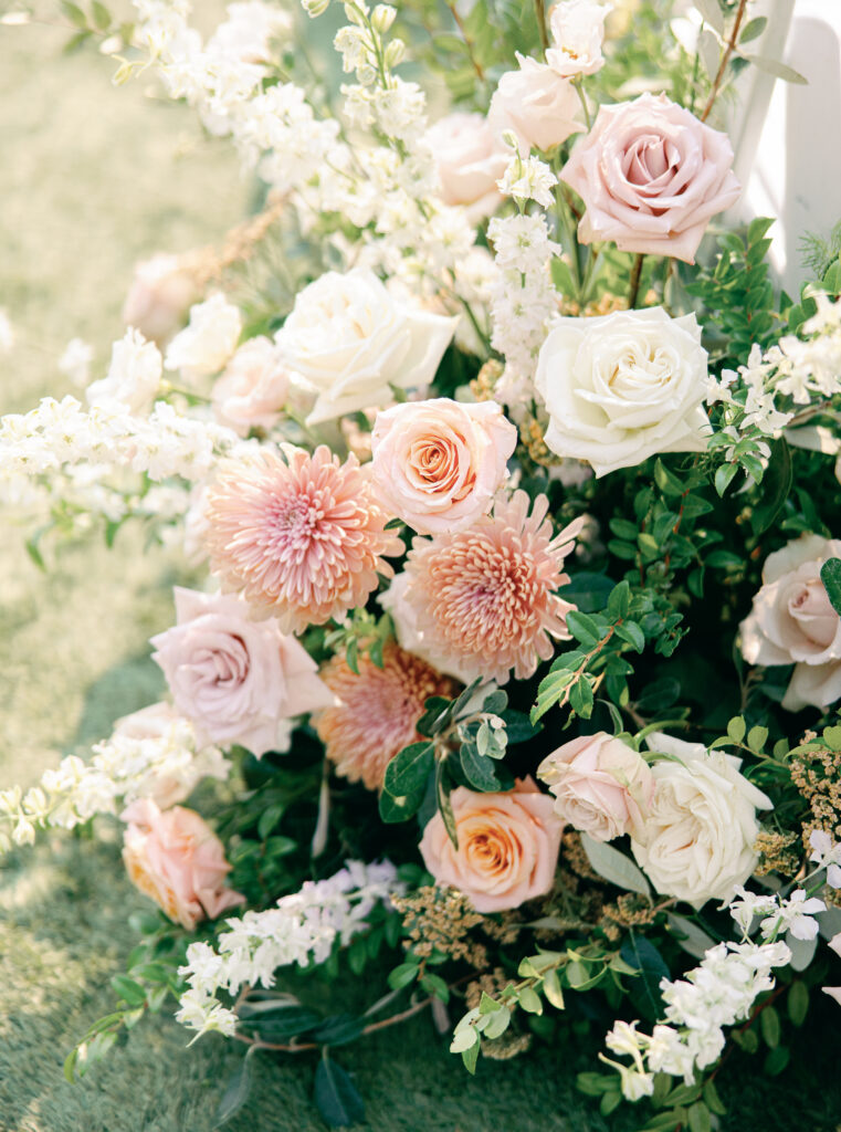 Lush & Full Luxurious yet Dainty Ceremony Floral