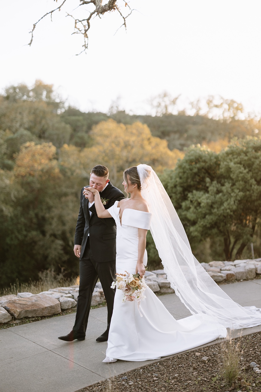 Bride and groom at Montage Healdsburg wedding