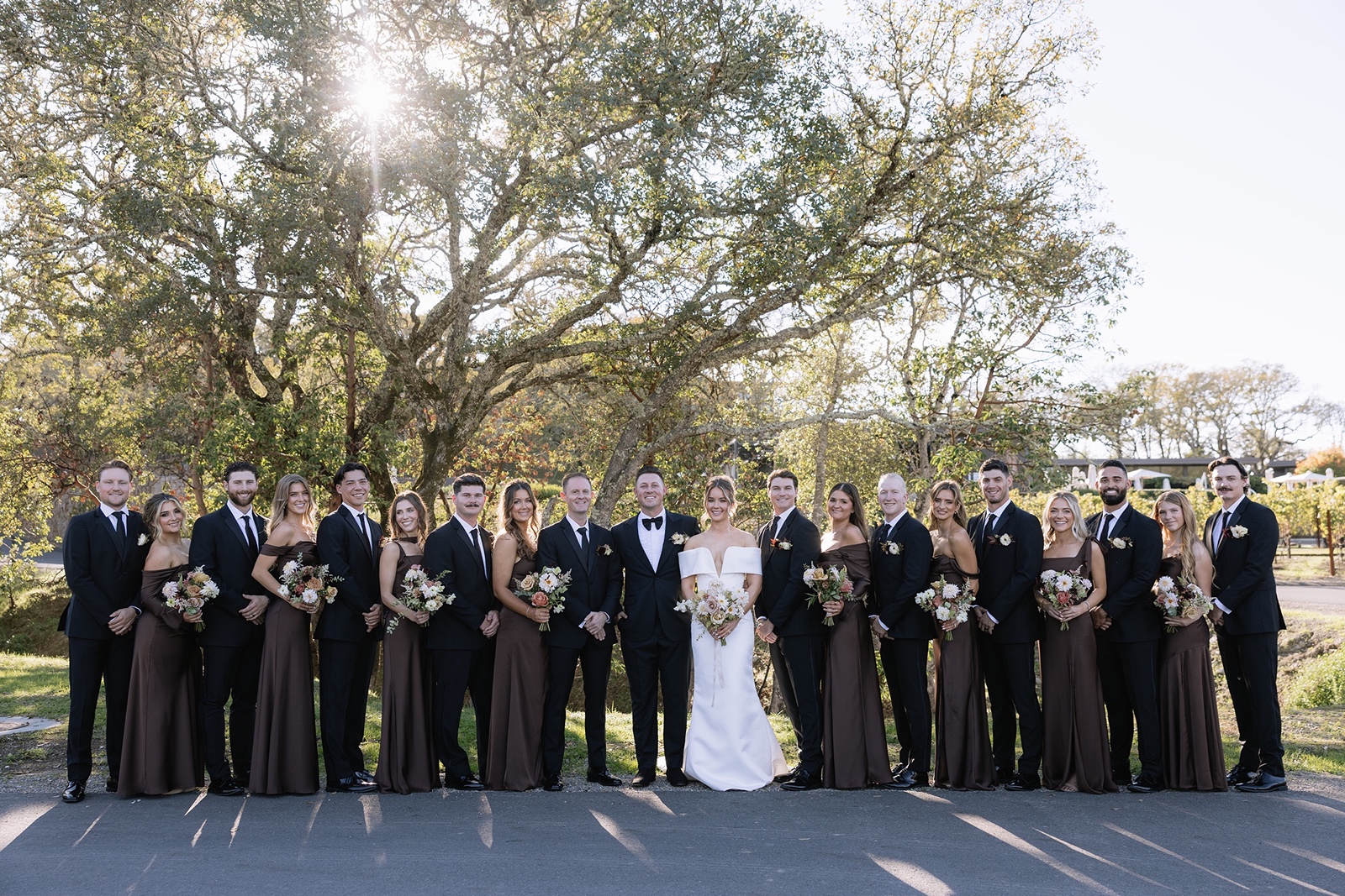 Wedding party at the Montage Healdsburg wedding