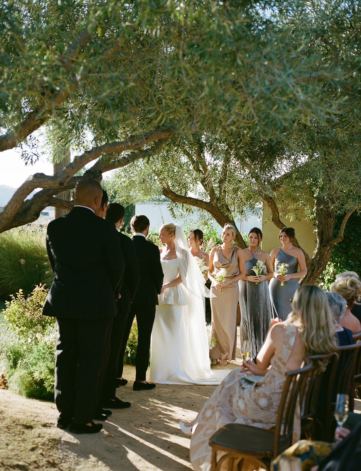 Modern wedding ceremony at Brindare Napa Valley